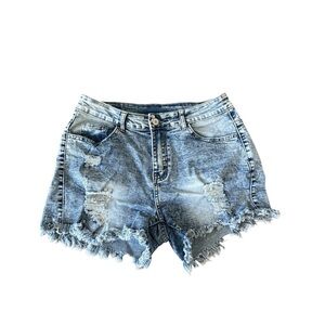 Distressed Denim Shorts Size Medium
